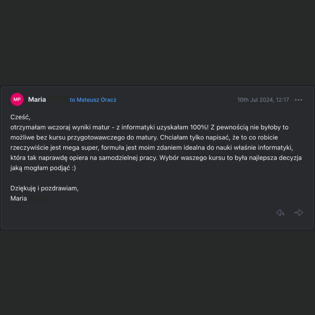 Opinia ucznia Maria-2024