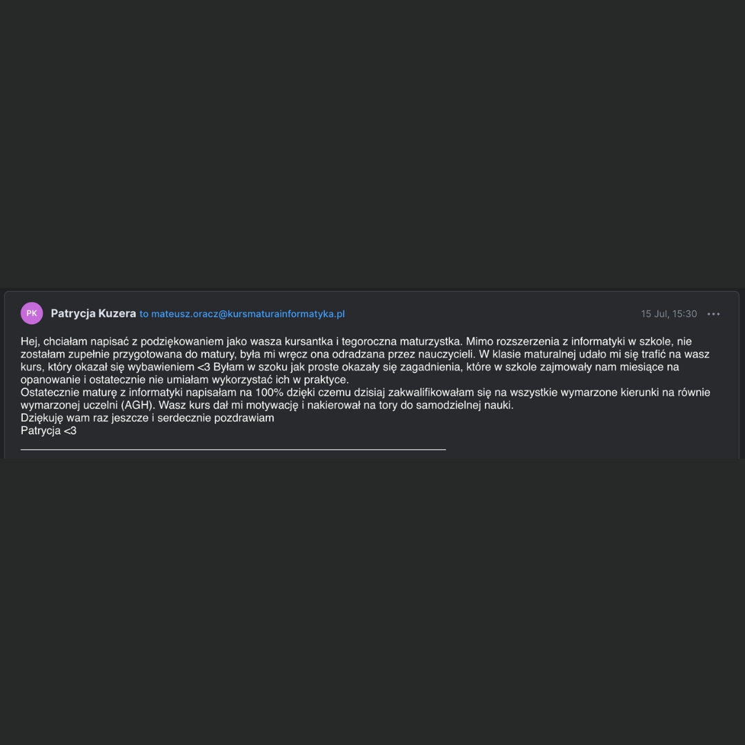 Opinia ucznia Patrycja-2025